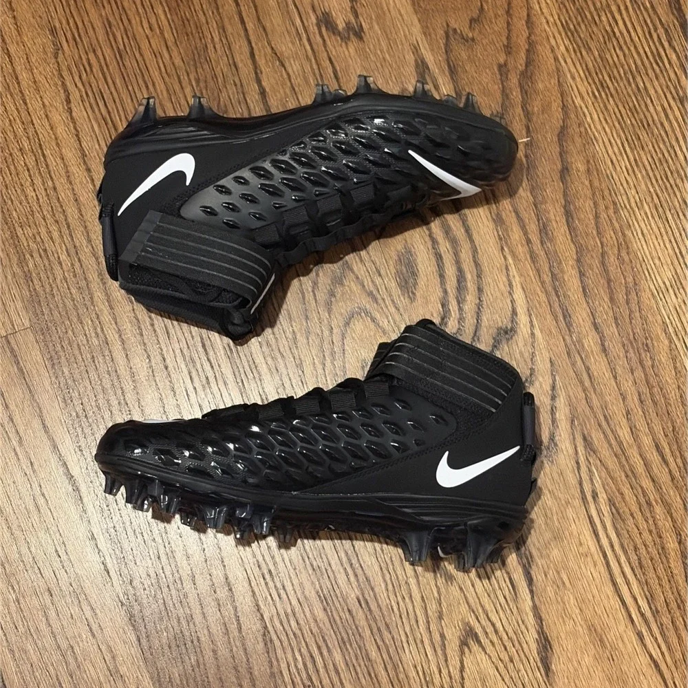 Nike Force Savage Pro 2 Black White Football Cleats Men's Size 8.5 AH4000-002